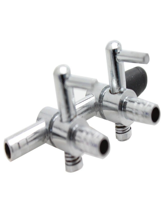 TAODAN 2PCS 2-Way Aquarium Metal Gang Manifold Air Line Control Valve Air Tap Air Splitter Stainless Steel Air Flow Splitter Pump Lever Valve - Image 2